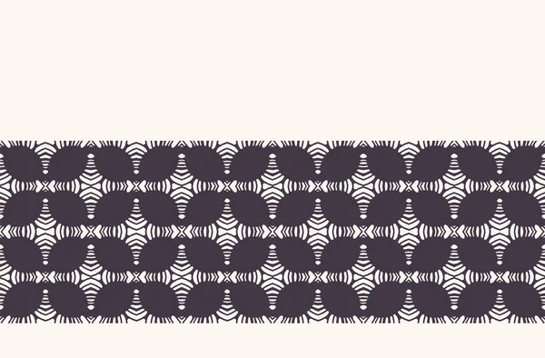 Modèle Bordure Sans Couture Dessiné Main Fond Mosaïque Azulejo Ornementale — Image vectorielle