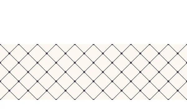 Border pattern hand drawn trellis background. Geometric monochrome fence grid stripe. Ribbon edging trim — Stock Photo, Image