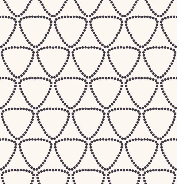 Nahtlose Muster handgezeichneten Dreieck Punkt Gitter Hintergrund. geometrischer monochromer Allover-Druck. Vektor Geo-Swatch — Stockvektor