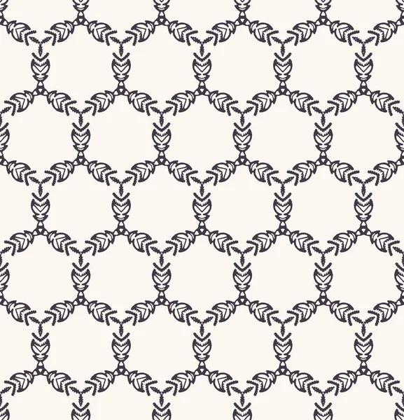 Patrón sin costuras. Fondo de lunares pétalos dibujados a mano. Monocromo dotty círculo floral blanco y negro. Toda la muestra de vector de impresión — Vector de stock