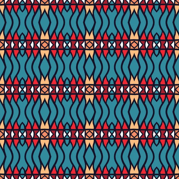 Mexikanische nahtlose Muster horizontale Chevron Streifenlinien Hintergrund. Ethnische Boho Allover Print. Vektor Tribal Textil Swatch Design. — Stockvektor