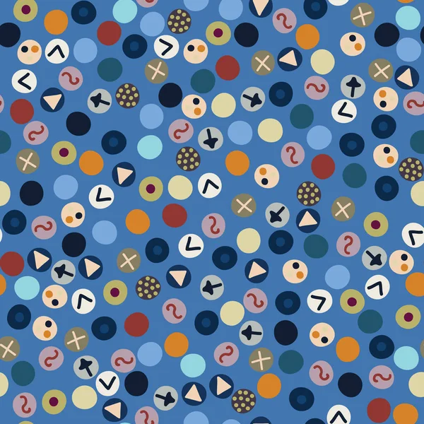 Minuscule motif sans couture à pois géométrique foncé. Sur fond vectoriel imprimé. Style de mode moderne pour enfants. Bulles à la mode scrapbooking papier, papier peint boule, décor amusant à la maison. Papeterie en toile de fond . — Image vectorielle