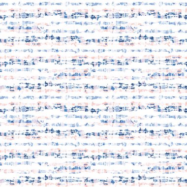 Bulanık Shibori çizgili kravat boyası arka plan. Beyazlatılmış beyaz arka planda kusursuz desenli düzensiz kırık şerit. Daldırılmış parlak batik tekstil. Değişik desenli moda örnekleri