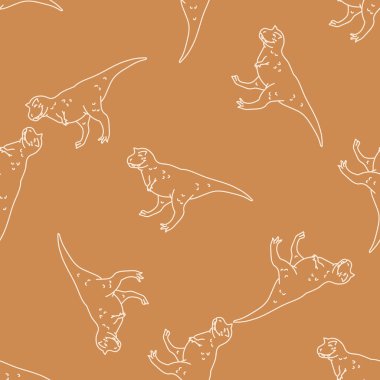 Kusursuz arka plan Carnotaurus dinazor cinsiyet ayrımı yok. Basit, asgari, 2 tonluk dünya rengi. Çocuk odası duvar kâğıdı ya da karikatür hayvan tarzı baskılar..