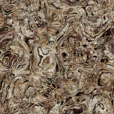 Kusursuz kahverengi desenli arka plan. Doğal noktalı sepia deseni. Her yerde organik fırça darbeleri var. Yıpranmış eski püskü kumaş. Yıpranmış eski leke örneği.