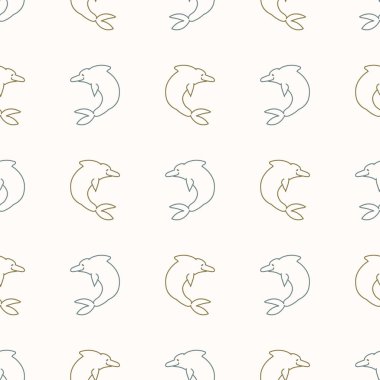 Kusursuz arka plan iki yunus cinsiyeti nötr bebek modeli. Basit, asgari, 2 tonluk dünya rengi. Çocuk odası duvar kâğıdı ya da karikatür hayvan tarzı baskılar..