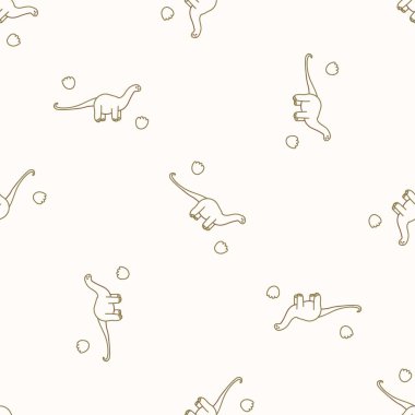 Kusursuz arka plan Apatosaurus 'u ayak izi dinazor cinsiyeti nötr kalıba sahip. Tuhaf asgari 2 tonluk toprak rengi. Çocuk odası duvar kâğıdı ya da karikatür hayvan tarzı baskılar..