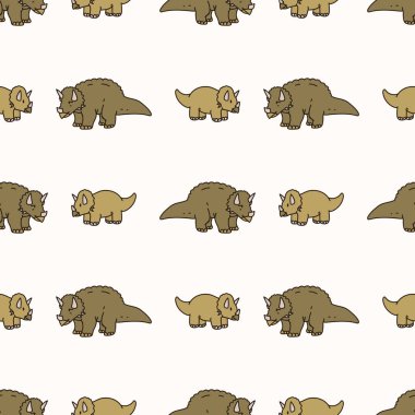 Kusursuz arka plan iki Triceratops dinozor cinsiyeti nötr bebek modeli. Basit, asgari, 2 tonluk dünya rengi. Çocuk odası duvar kâğıdı ya da karikatür hayvan tarzı baskılar..