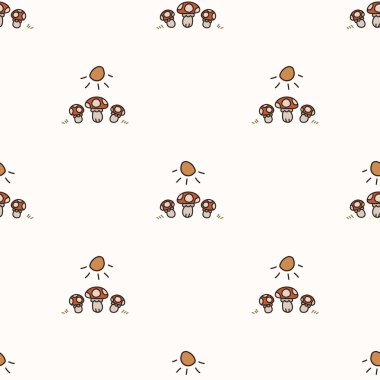 Kusursuz arka plan mantar mantarı cinsiyet ayrımı olmayan bebek kalıbı. Basit, asgari, 2 tonluk dünya rengi. Çocuk odası duvar kâğıdı ya da karikatür hayvan tarzı baskılar..