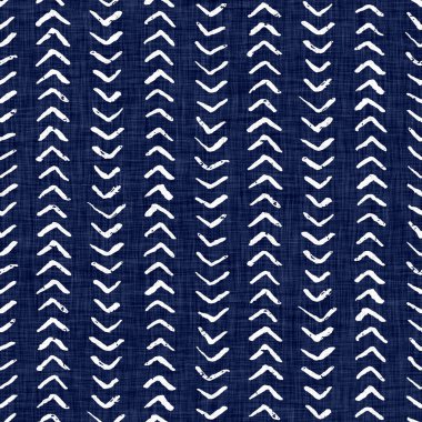 Kusursuz çivit balıklı ringa kemiği dokusu. Mavi örülmüş boro pamuk boyalı efekt arka planı. Japonlar batik direncini tekrarlıyor. Sıkıntılı boya çamaşır suyu. Kimono tekstilinin her yerinde Asyalı var. Giysi izi.