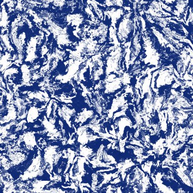 Kusursuz çivit benekli doku. Mavi örülmüş boro pamuk boyalı efekt arka planı. Japonlar batik direncini tekrarlıyor. Sıkıntılı kravat boyası beyazlatıcı. Asya füzyon izin veren kimono tekstili. Giysi izi.