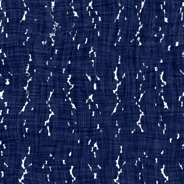 Seamless indigo mottled texture. Blue woven boro cotton dyed effect background. Japanese repeat batik resist pattern. Distressed tie dye bleach. Asian fusion allover kimono textile. Worn cloth print — Stock Photo, Image