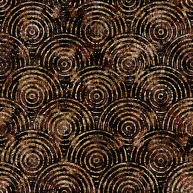 Kusursuz boyanmamış geometrik doku soyut arkaplan. Değişik fırça darbeleri, coğrafi şekiller. Kahverengi sepia lekeli karenin her yerinde parmak izi var. Modern moda el boyası yaratıcı moda kumaşı. 