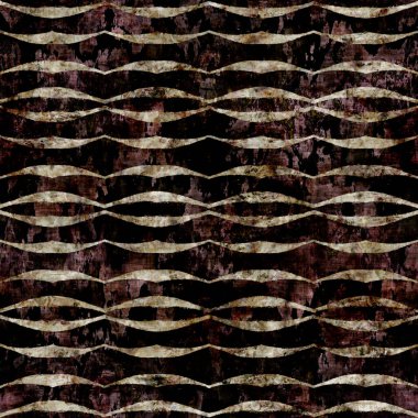 Kusursuz boyanmamış geometrik doku soyut arkaplan. Değişik fırça darbeleri, coğrafi şekiller. Kahverengi sepya tüm parmak izlerini lekelemiş. Modern moda el boyası yaratıcı moda kumaşı. 