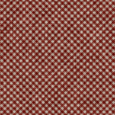  Kusursuz kırmızı gri gingham dokusu. Örülmüş keten pamuk boyalı efekt arka planı. Ev yapımı ilkel tekstil kumaş deseni. Tüm baskılarda eskimiş kumaş efektleri