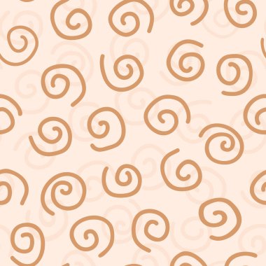 Kusursuz arka plan cinsiyeti nötr bebek spiral deseni. Basit, asgari, 2 tonluk dünya rengi. Çocuk odası duvar kâğıdı ya da boho konfeti modası..