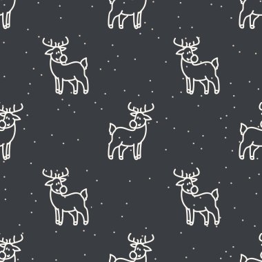 Kusursuz yılbaşı ren geyiği tatili geçmişi. Dantel efekti xmas monokrom desenli doku. Scandi şenlik noel motifi geçmişi. Modern mevsimlik hediye paketleme kağıdı..