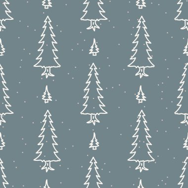 Kusursuz bir Noel ağacı tatili geçmişi. Firavun ladin ladin tek renkli desen dokusu. Scandi şenlik noel motifi geçmişi. Modern mevsimlik hediye paketleme kağıdı..