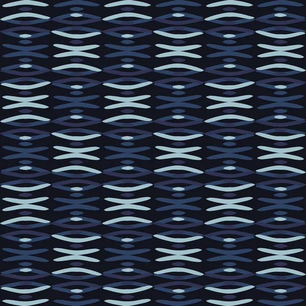 Bezešvé indigo modrá tkaná textura vzor. Denim opotřebované tkaní styl pozadí. Dekorativní nepravidelné omývání japonským boro po celém potisku. Textilní grunge plátno textilní efekt látkové hodinky. — Stockový vektor