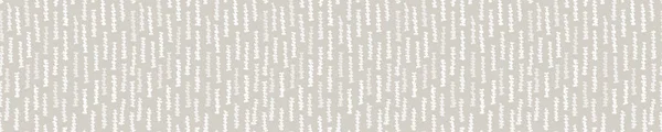 Nahtloses Bannermuster. Neutraler cremefarbener Streifenrand Hintergrund. Elegante minimale off white beige Leinentextur. Stilvolle Linie Band trimmen Rand. — Stockvektor