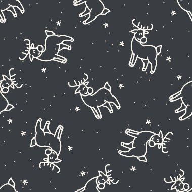 Kusursuz yılbaşı ren geyiği tatili geçmişi. Dantel efekti xmas monokrom desenli doku. Scandi şenlik noel motifi geçmişi. Modern mevsimlik hediye paketleme kağıdı..