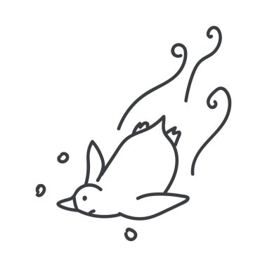 Kışın kusursuz yüzen penguen illüstrasyon klibi. Basit bir cinsiyet ayrımcılığı, festival albümü çıkartması. Çocuklar garip bir şekilde el çizimi karikatür buzdan hayvan motifi.