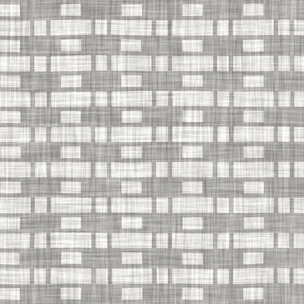 Seamless gray french woven linen rope stripe texture background. Farmhouse ecru flax hemp fiber natural pattern. Organic yarn close up weave fabric. Ecru greige cloth textured rough material — Stock Photo, Image