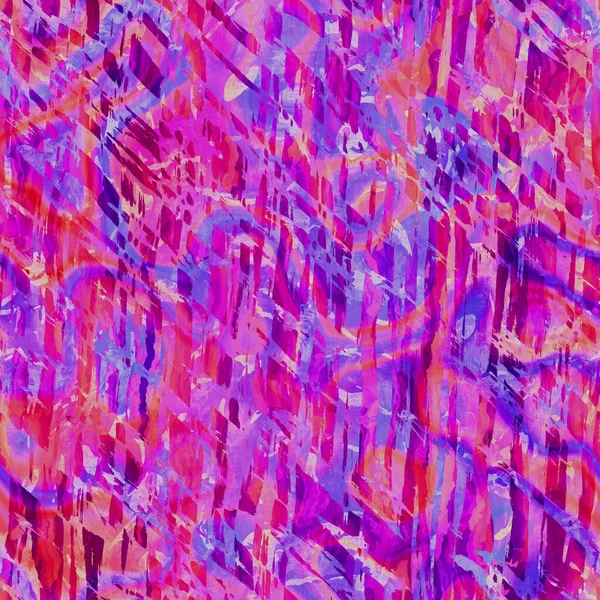 Nahtlos lebendige bemalte Textur. Fett Pinselstrich Farbe Glitch Hintergrund. Scribble unvollkommene künstlerische Muster. Irre farbenfrohe abstrakte Spaßkunst auf der ganzen Linie — Stockfoto