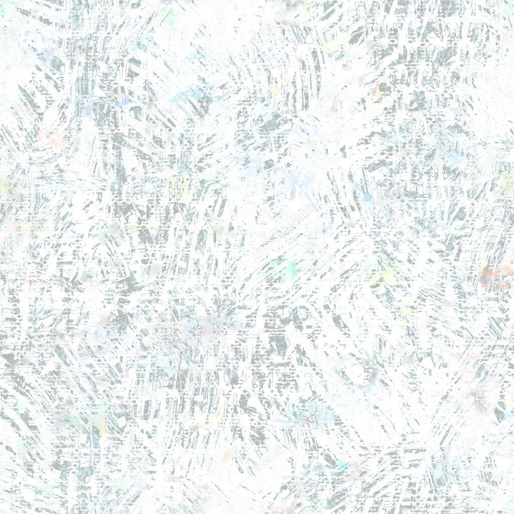 Seamless blurry distress glitch abstract artistic texture background. Fuzzy irregular imperfect shape pattern. Digital monochrome distorted all over print. Out of focus modern cloudy backdrop tile 