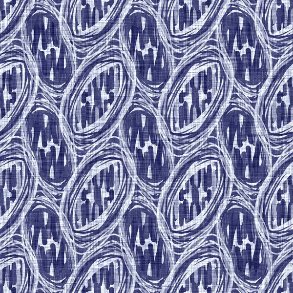 シームレスな藍染めのドットテクスチャ。青織のボロ綿染め効果の背景。日本の繰り返しバティック防水パターン。落ち込んだ点線染料スポット。アジア人｜print. — ストック写真