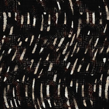 Kusursuz sepia grunge çizgili iz dokusu arka planı. Benekli, doğrusal çizgili, tekstil kumaş. Hırıltılı, bulanık çarşaflar her yerde. 