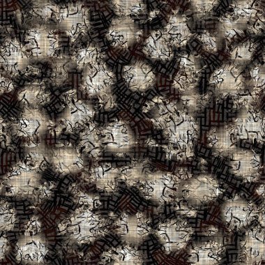 Kusursuz modern sepia camo baskı dokusu arka planı. Benekli kamuflaj deri desenli tekstil kumaş. Hırıltılı, bulanık çarşaflar her yerde. 