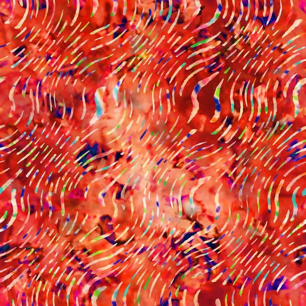 Rozmazané červené malířské akvarel květinové koláže textury pozadí. Grunge problémové kravata barvivo květ melanž bezešvé vzor. Různorodý jasný ombre závada efekt po celém tisku. — Stock fotografie
