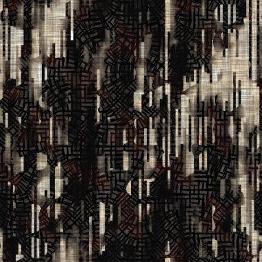 Kusursuz sepia grunge kumaş dokusu arka planı. Sorunlu kumaş desenli tekstil malzemeleri. Hırıltılı, bulanık çarşaflar her yerde. 