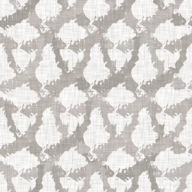 Kusursuz benekli gri Fransız dokuması keten dokusu arka plan. Eski ecru doğal keten fiber deseni. Tüm baskılar için organik çiftlik evi kumaşı. 