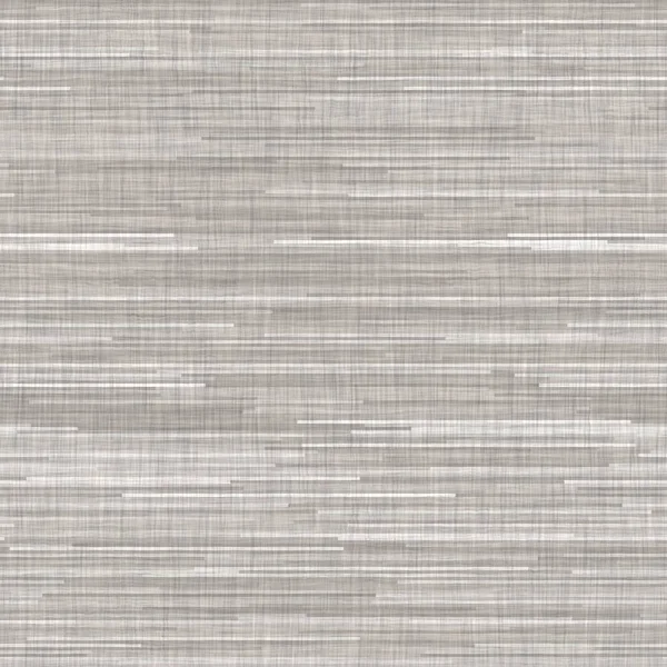Seamless gray french woven linen texture background. Farmhouse ecru flax hemp fiber natural pattern. Organic yarn close up weave fabric for surface material. Ecru greige cloth textured rough material. — Stock Photo, Image
