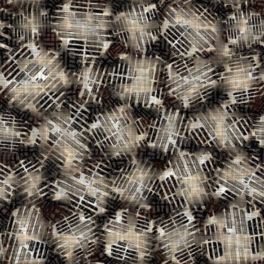 Kusursuz modern sepia camo baskı dokusu arka planı. Benekli kamuflaj deri desenli tekstil kumaş. Hırıltılı, bulanık çarşaflar her yerde. 