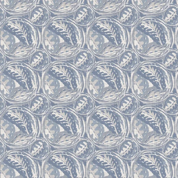 Απρόσκοπτη γαλλική αγροικία λινό doodle εκτύπωσης φόντο. Προβηγκία μπλε γκρι λινό ρουστίκ υφή μοτίβο. Σάμπι σικ στυλ παλιό υφαντό λινάρι θαμπάδα. Σχηματισμός υφάσματος σε όλο το σχέδιο. — Φωτογραφία Αρχείου