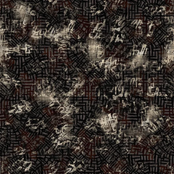 Naadloze sepia grunge gevlekte print textuur achtergrond. Versleten oude patroon textiel. Grunge ruwe vervaging linnen over de hele print — Stockfoto