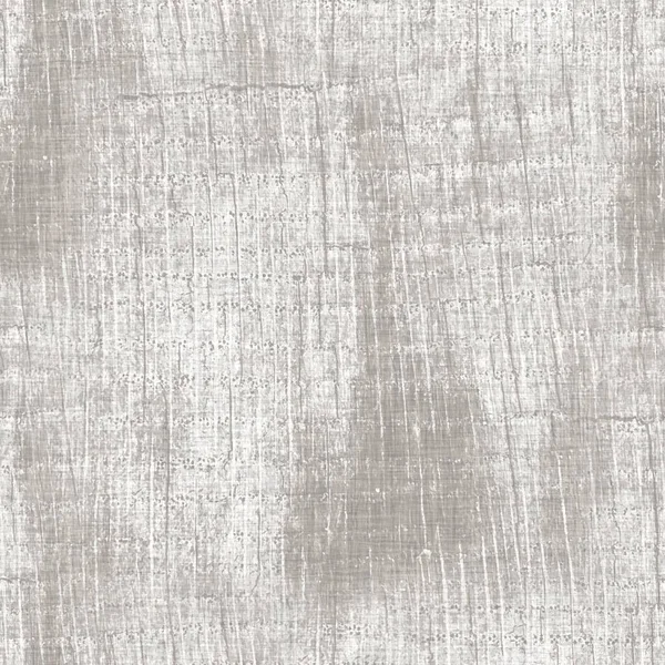 Seamless gray french woven linen wood texture background. Ecru flax hemp fiber natural pattern. Organic yarn close up weave fabric material. Ecru greige cloth textured rough effect wooden material