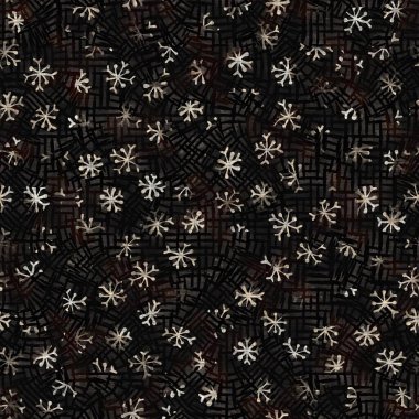 Kusursuz sepia grunge desenli arkaplan. Giyinik çiçek desenli tekstil kumaşı. Hırıltılı, bulanık çarşaflar her yerde. 