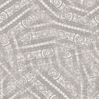 Kusursuz açık gri örgü, keten kumaş dokusu arka planı. Keten kenevir fiber doğal desen. Organik lifler kumaş yüzey malzemelerini birbirine yaklaştırır. Ecru düzensiz bulanık kumaş desenli kaba malzeme