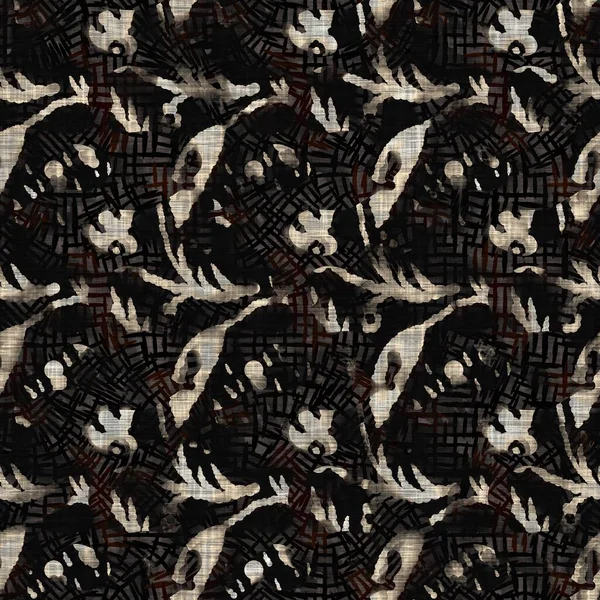 Kusursuz sepia grunge desenli arkaplan. Giyinik çiçek desenli tekstil kumaşı. Hırıltılı, bulanık çarşaflar her yerde. 