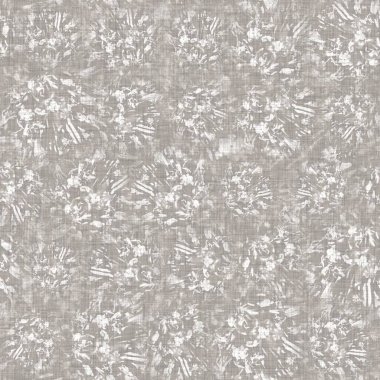 Kusursuz benekli gri Fransız dokuması keten dokusu arka plan. Eski ecru doğal keten fiber deseni. Tüm baskılar için organik çiftlik evi kumaşı. 