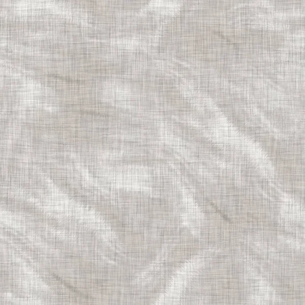 Sömlös grå franska vävda linne våg rand bakgrund. Ecru lin hampa fiber naturligt mönster. Ekologiskt garn tätt vävt tygmaterial. Ecru greige neutral randig vågig lina textilduk. — Stockfoto