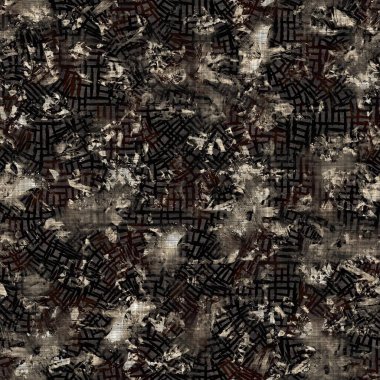 Kusursuz modern sepia camo baskı dokusu arka planı. Benekli kamuflaj deri desenli tekstil kumaş. Hırıltılı, bulanık çarşaflar her yerde. 