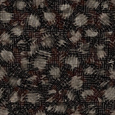 Kusursuz modern sepia camo baskı dokusu arka planı. Benekli kamuflaj deri desenli tekstil kumaş. Hırıltılı, bulanık çarşaflar her yerde. 