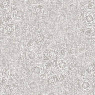 Kusursuz açık gri örgü, keten kumaş dokusu arka planı. Keten kenevir fiber doğal desen. Organik lifler kumaş yüzey malzemelerini birbirine yaklaştırır. Ecru düzensiz bulanık kumaş desenli kaba malzeme