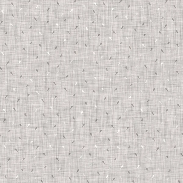 Απρόσκοπτη speckled γκρι γαλλική υφαντά λινό φόντο υφή. Μοτίβο εκρού φυσικό μοτίβο ινών λιναριού. Βιολογικά αγροικία υφασμάτινες νιφάδες για ύφασμα σε όλη την εκτύπωση. — Φωτογραφία Αρχείου