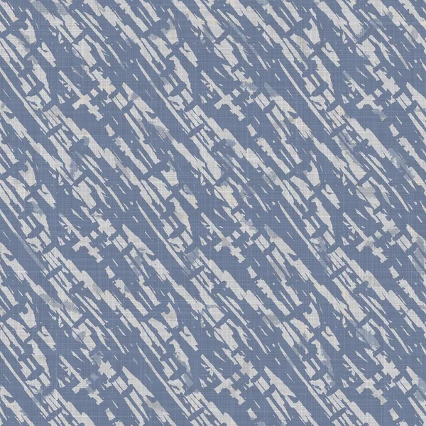 シームレスなフランスの農家のリネンシェブロンテクスチャを織り。エクリュ亜麻青い麻繊維。自然パターンの背景。台所用タオル材料のための有機ティッキング生地。Zig Zag stride material allover print — ストック写真